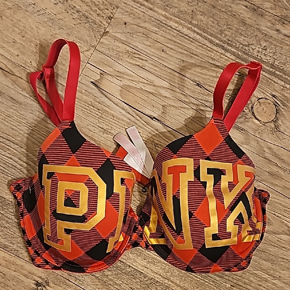Victoria's Secret Pink and Black Plaid Bra